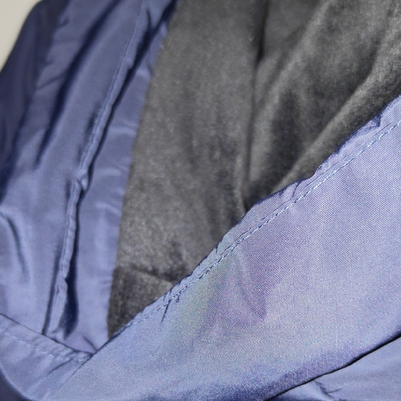 DKNY Women's Dark Blue Hooded Puffer Jacket - Picture 9 of 9